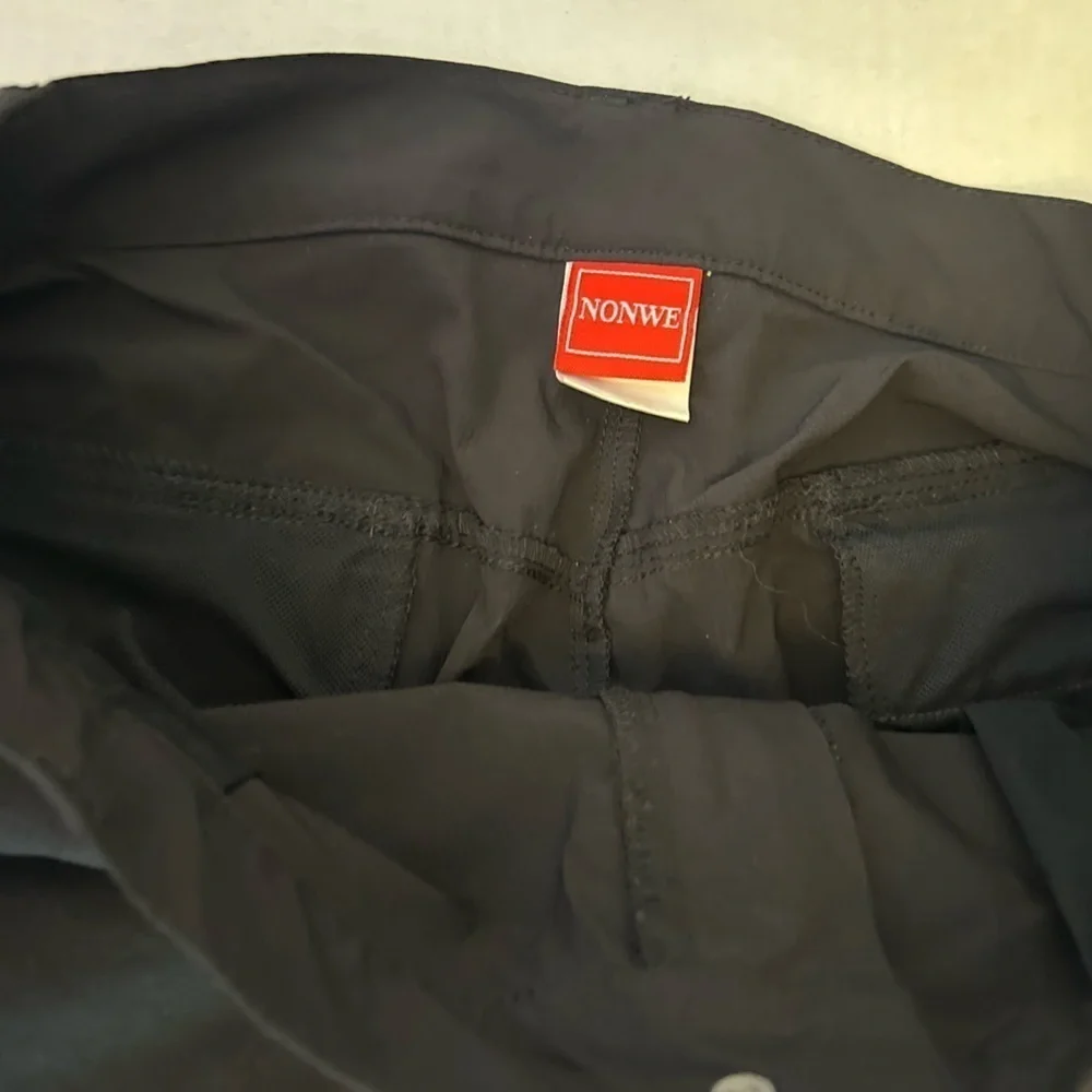 NONWE mens‎ hiking convertible light weight quick dry black pants Sz-30x32.  O14